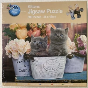 Puzzle World 500 Piece Jigsaw Puzzle Kittens New Sealed - Picture 1 of 11