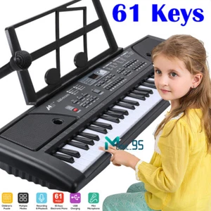 Electronic Keyboard Piano 61 Keys with Stand & Mic, Kids Educational Music Toys - Picture 1 of 20