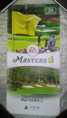Tiger Woods PGA Tour 12 Masters 12th Hole Wall Advertisement 58"x28" Poster Cover