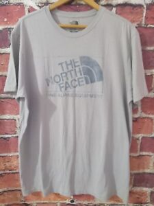 The North Face Green Logo Graphic Gray T-Shirt Size XXL Slim Fit