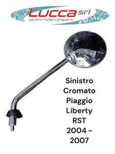 6027 Left Mirror Far Chrome Piaggio Liberty Rst 50 125 150 2004 - 2007 - Picture 1 of 1