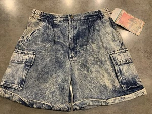 Pantalones Cortos De Colección Sierra Pacific Lavados con Ácido Cintura Alta Años 80 Talla 36 (34) Nuevos Con Etiquetas - Imagen 1 de 11