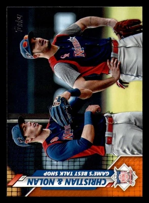 2020 Topps Orange 99 Made #160 Christian and Nolan - Yelich & Arenado  - Image 1 of 4