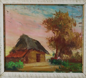 Segundo Agelvis 1899-1988 Plein Air Landscape Oil On Board  13.75" x 11.75" - Picture 1 of 17