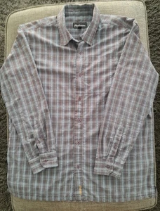 Mens ROHAN Shirt For Hiking / Walking Blue Check Size L - Picture 1 of 8