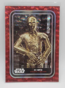 Topps Star Wars Flagship C-3PO Red Cracked Ice Foil Holo Parallel /199 - Picture 1 of 2