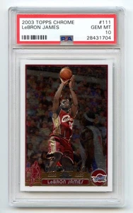2003 Topps Chrome Lebron James RC #111 Rookie Card - PSA 10 - Bild 1 von 2