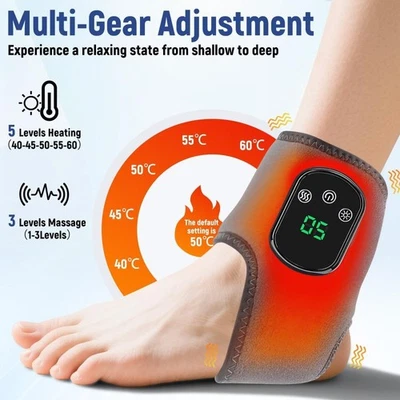 AFDEAL Foot Ankle Massager Heating Vibration Infrared Hot Compress Therapy Pain Relief
