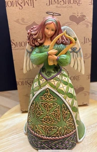 Jim Shore 2009 Irish Blessing 4014987 Angel w/Harp w/Box 9 1/2"  - Excellent - Picture 1 of 16