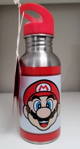 Super Mario Metal Water Bottle Flip Straw Lid NEW - Picture 1 of 4