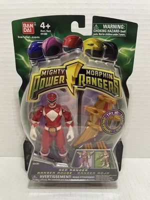 Boneco de ação Bandai Mighty Morphin Power Rangers com Red Dino Flyer 2009 novo na caixa - Imagem 1 de 4