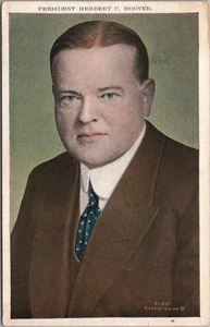 Postal vintage de 1920 del presidente Herbert Hoover West Branch, Iowa/sin usar - Imagen 1 de 2