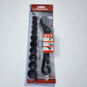 Crescent CPTAW8 11 Piece Pass-Thru Adjustable Wrench Set SAE & MM 3 Tools in 1 - Picture 1 of 10