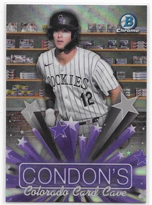 2025 Bowman Chrome Hobby Stars #HS14 Charlie Condon Colorado Rockies - Picture 1 of 2