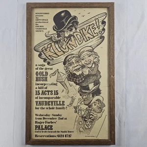 Poster vintage 1977 spettacolo KLONDIKE incorniciato dal Palace Theatre Seattle LEGGI⬇ - Foto 1 di 8