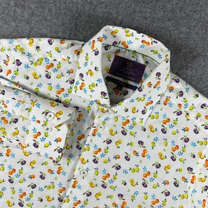 Curtis Hawes & Curtis London Mens Small Fruit Print Button Down Shirt Piccadilly - Picture 1 of 7