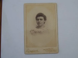 Jersey City New Jersey NJ Rossbach Photographer Cabinet Card 338 Central Ave - Picture 1 of 2