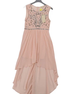 Vestido midi Frock and Volantes línea A UK14 en rosa Foto 1 de 4