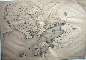 1891 City of GLOUCESTER, MASS. * LARGE & DETAILED 19½ x 28" Original - Picture 1 of 1