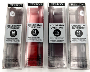 Revlon ColorStay Overtime Lipcolor & Topcoat 16 hrs - 4 Shades Sell As Lot of 4
