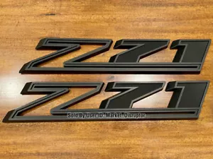 2 PCS – Matte Black Z71 Emblem Badge Decal Fits 2019-2021 Silverado - Foto 1 di 2