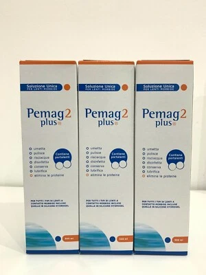 PEMAG 2 PLUS Baush&Lomb LIQUIDI PER LENTI A CONTATTO Pemag plus2 500ml 3pz Disinfettante