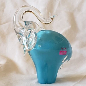 Pisapapeles de vidrio artístico elefante Jaros vidrio obras hecho República Checa 5 1/2" de alto - Imagen 1 de 21