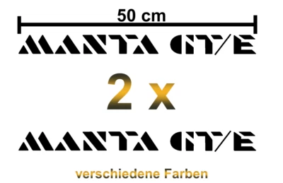 AF 2 x Opel Manta GT/E Aufkleber • Sticker • Schriftzug • Retro • viele Farben o38