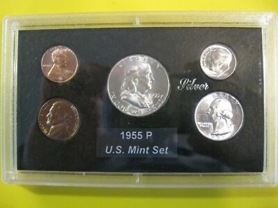 1955 P US Mint Set Brilliant Uncirculated! FBL Franklin! - Image 1 of 4
