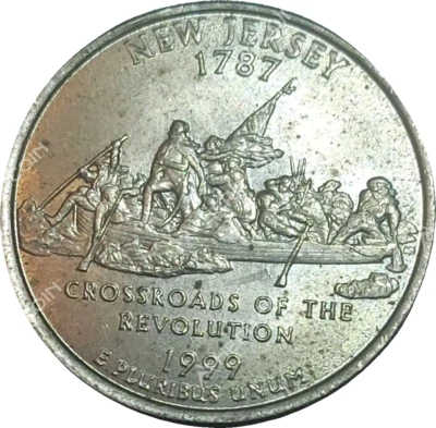 usa 25 cents new jersey state  1999 MS - Image 1 of 2