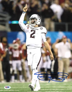 Johnny Manziel Sigend Texas A&M 11x14 Photo PSA Auth. - Picture 1 of 2