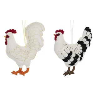 Filz Hahn Ornament Set - Bild 1 von 1