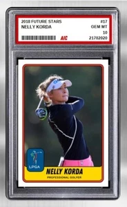 2018 Nelly Korda LPGA Future Stars Rookie Card #17 Gem Mint Graded 10 - Picture 1 of 6