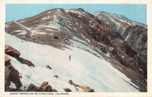 Cartolina CO: Above Timberline on Pikes Peak, Colorado, antica guerra mondiale anni '20 - Foto 1 di 2