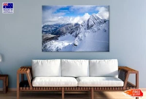 Alpine Skiing In British Columbia Canvas  Print Unframed Home Decor - Bild 1 von 5
