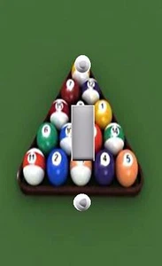Light Switch Plate & Outlet Covers BILLIARD POOL BALLS IN RACK 01 - Picture 1 of 26