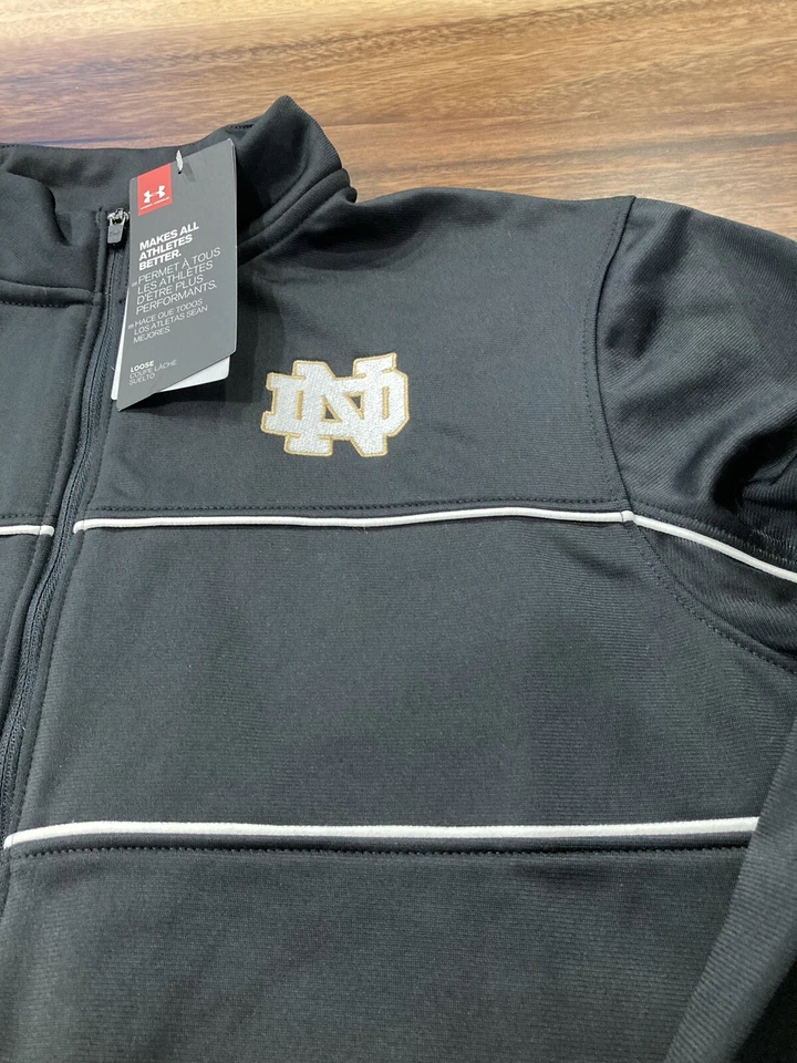 Under Armour Notre Dame Fighting Irish Rival Knit Black Women's S Jacket 1277159
