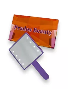 Prados Beauty Mini LED Makeup Mirror Purple Compact Travel Size – New - Picture 1 of 5