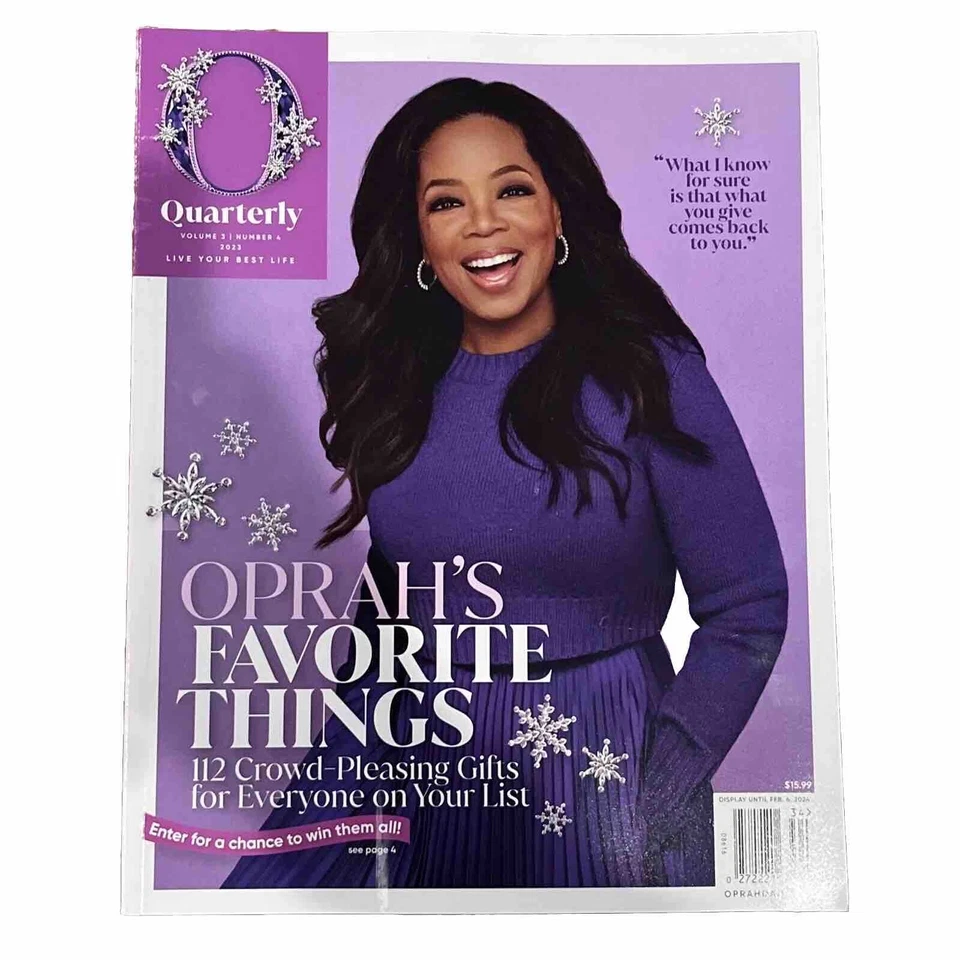 Oprah’s Quarterly Magazine Volume Three Number Four 2023 ￼Favorite Things ￼ - Image 1 of 1