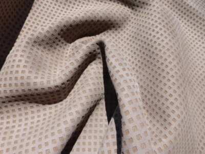 Goatskin leather Doublesided hide Camel Brown Embossed Tiny Checkerboard Pattern - Image 1 of 4