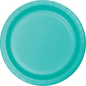 Teal 7 Inch Paper Plates 24 Per Pack Teal Tableware Decorations & Party Supplies