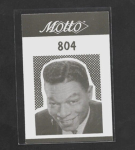 1987 Motto Celebrities #804 NAT KING COLE Jazz Legend Card