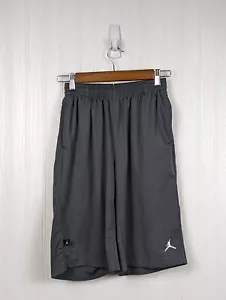 Nike Air Jordan Jumpman Youth Gray Drawstring Basketball Shorts Size Large - Picture 1 of 7