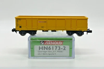 N Scale Arnold HN6171-2 Yellow Open Freight Wagon Original Box *RARE* - Image 1 of 4