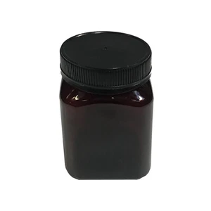 250g Honey Plastic Jar Amber 200ml Black Lid PET Food Grade X 250pcs - Picture 1 of 1