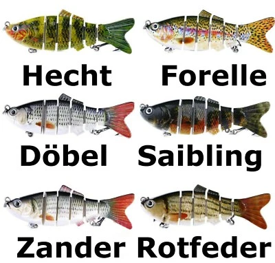 Wobbler Köder Crankbait Angelköder für Forelle Hecht Zander Barsch Wels - Bild 1 von 4