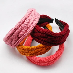 Haarreifen Haarschmuck Headband Headpiece Hairhoop Haar Gestrick Wolle Wool - Bild 1 von 5
