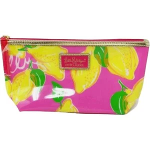 LILY PULITZER x ESTEE LAUDER Lemon Print Medium Cosmetic Bag,10"x5.5"x2.5" - Picture 1 of 4