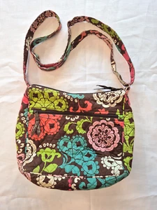 Vera Bradley Crossbody Diaper Bag Purse Floral Paisley Baby Travel Tote Retired - Picture 1 of 13