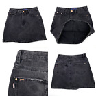 Used U Denim Black Denim 5-Pocket Zip Mini Skirt Women Jr Size 10 27X15"